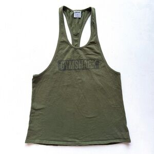 Gymshark Block Infill Stringer Tank Top Core Olive Green Size L